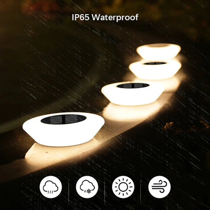 Solar-Bodenleuchte 14 LEDs 4er-Set – 360° Outdoor-Beleuchtung