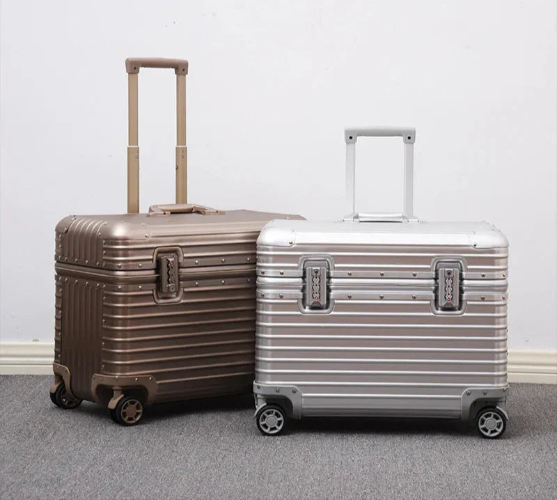 Hartschalenkoffer Aluminium-Magnesium – Leicht TSA-Schloss & 4 Rollen
