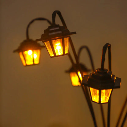 Retro Solar-Gartenlaterne – 6 LED & Warmweißes Vintage-Licht