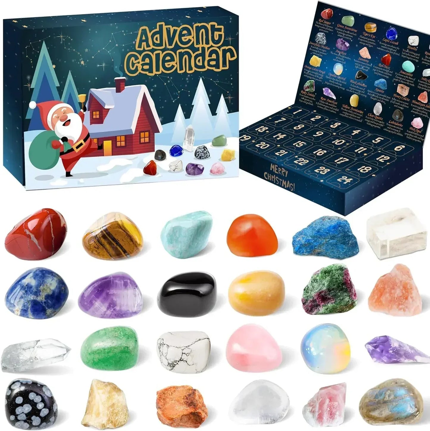 Edelstein-Adventskalender GemSpark – 24 Edelsteine & Entdeckerset für Kinder
