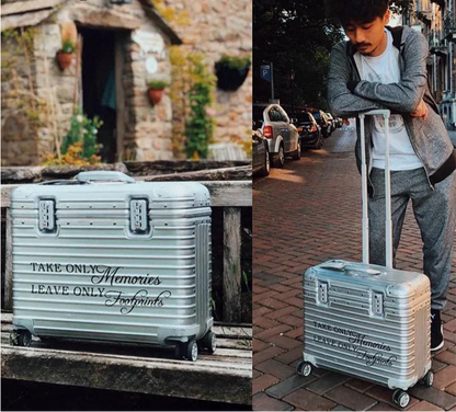 Hartschalenkoffer Aluminium-Magnesium – Leicht TSA-Schloss & 4 Rollen