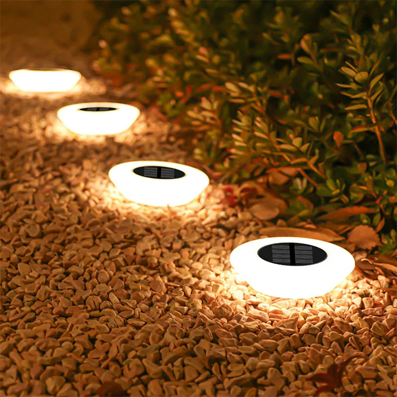 Solar-Bodenleuchte 14 LEDs 4er-Set – 360° Outdoor-Beleuchtung