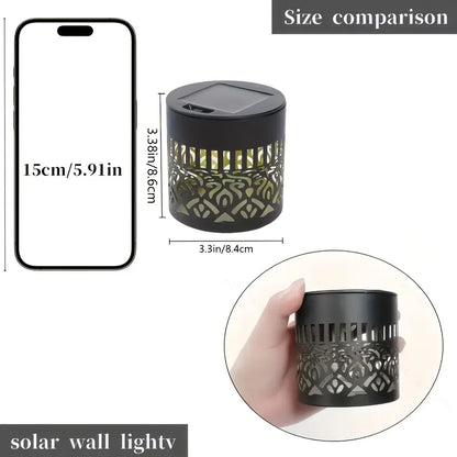 Solar-Laterne mit Schattenmuster – Dekoratives Lichtspiel & Outdoor