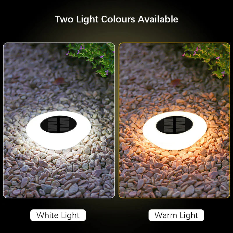 Solar-Bodenleuchte 14 LEDs 4er-Set – 360° Outdoor-Beleuchtung