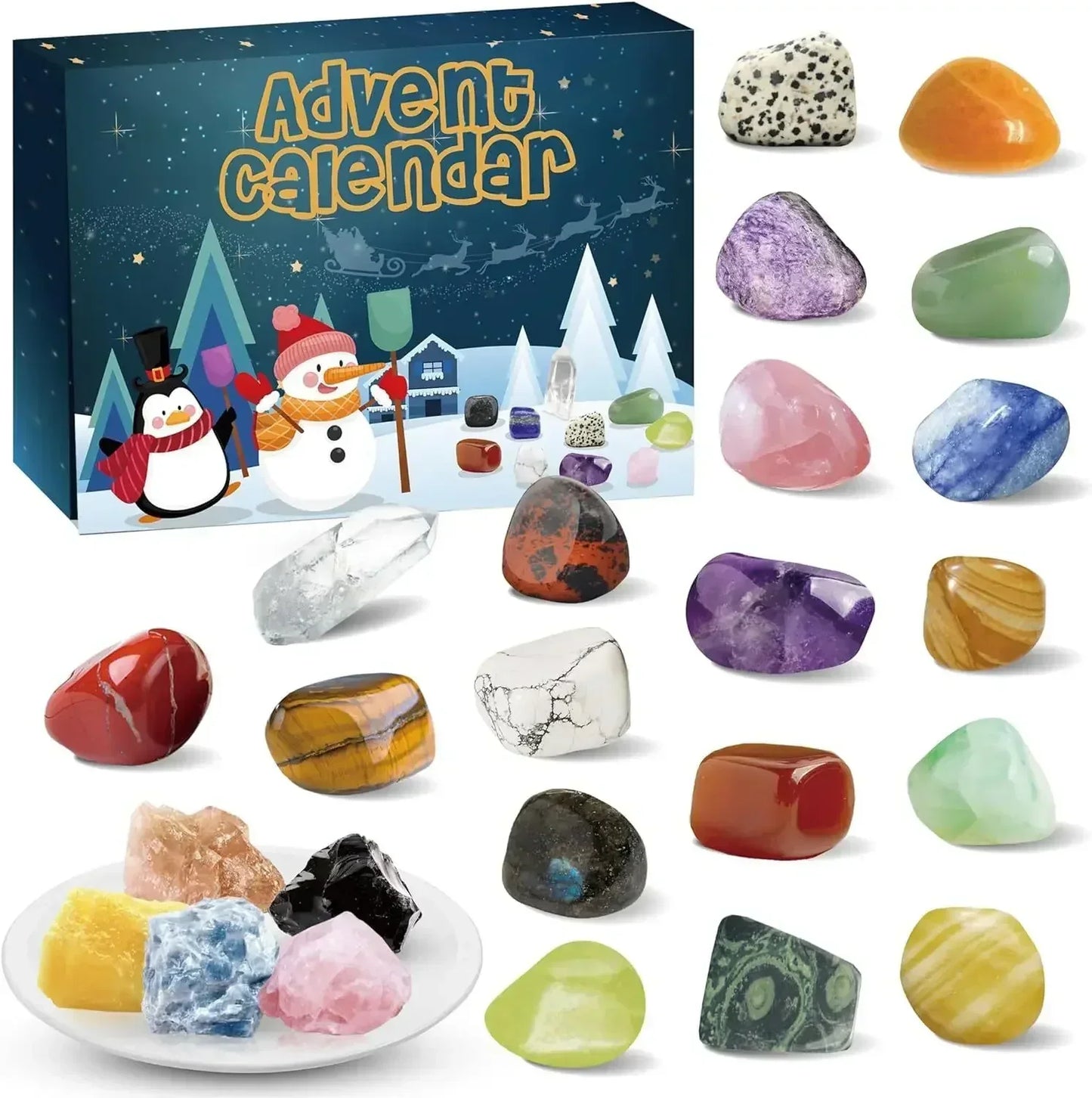 Edelstein-Adventskalender GemSpark – 24 Edelsteine & Entdeckerset für Kinder
