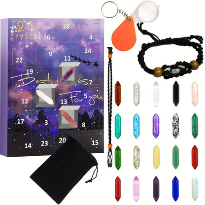 Edelstein-Adventskalender GemSpark – 24 Edelsteine & Entdeckerset für Kinder