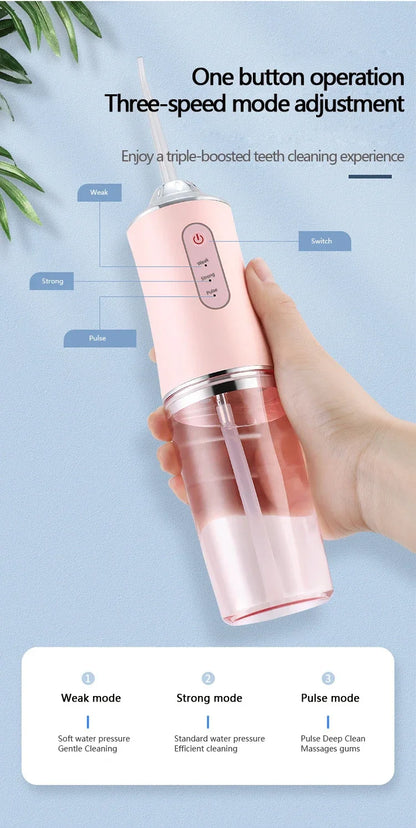 Tragbarer Wasserflossen – 4 Aufsätze & IPX7 Munddusche