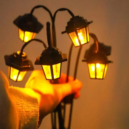 Retro Solar-Gartenlaterne – 6 LED & Warmweißes Vintage-Licht