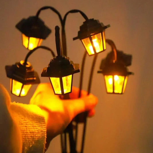 Retro Solar-Gartenlaterne – 6 LED & Warmweißes Vintage-Licht