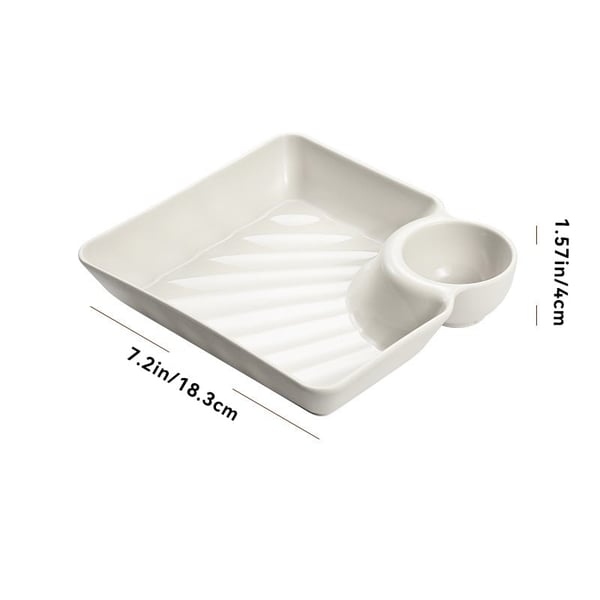 Dip-Teller mit Soßenfach – Kein Kleckern & Snack-Design