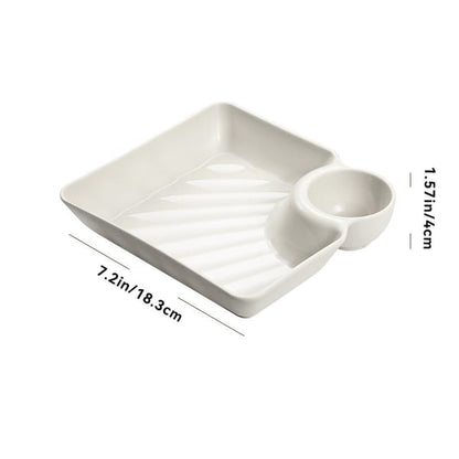Dip-Teller mit Soßenfach – Kein Kleckern & Snack-Design