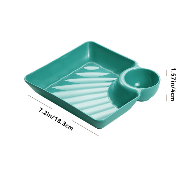 Dip-Teller mit Soßenfach – Kein Kleckern & Snack-Design