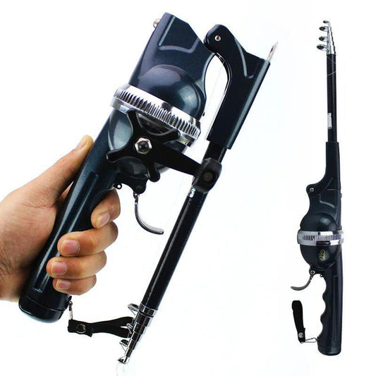 Teleskop-Angelrute 134 cm – Mit Integrierter Rolle & Kompakt