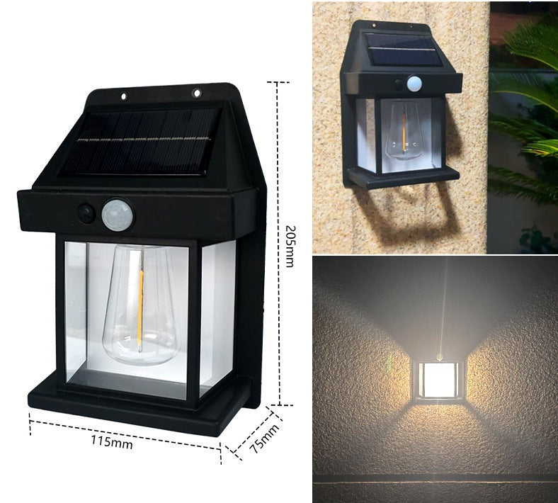 Solar-Laternenwandleuchte 2er-Set – Mit Bewegungsmelder & Außen