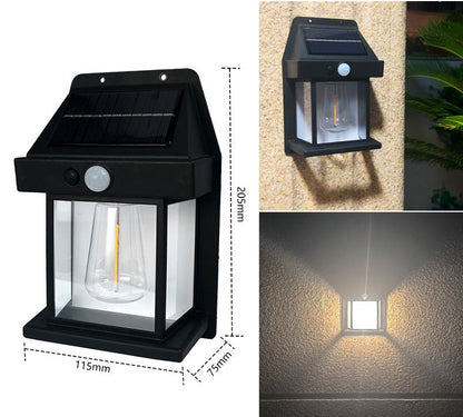 Solar-Laternenwandleuchte 2er-Set – Mit Bewegungsmelder & Außen