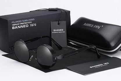 Steampunk Sonnenbrille Argo – Runde Gläser Polarisiert & Metallrahmen Retro