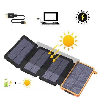 Solar-Powerbank – 4 Panels 3 USB-Ausgänge & Outdoor Laden