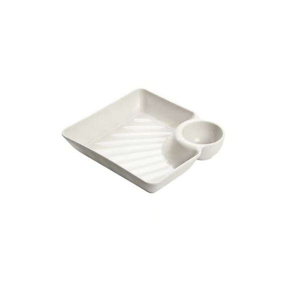 Dip-Teller mit Soßenfach – Kein Kleckern & Snack-Design